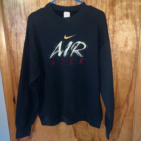 Nike Sweaters - Black Embroidered Long Sleeve Nike Sweatshirt Size Large Unisex